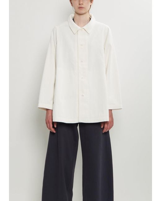 Labo.art White Joseph Cotton Velvet Jacket