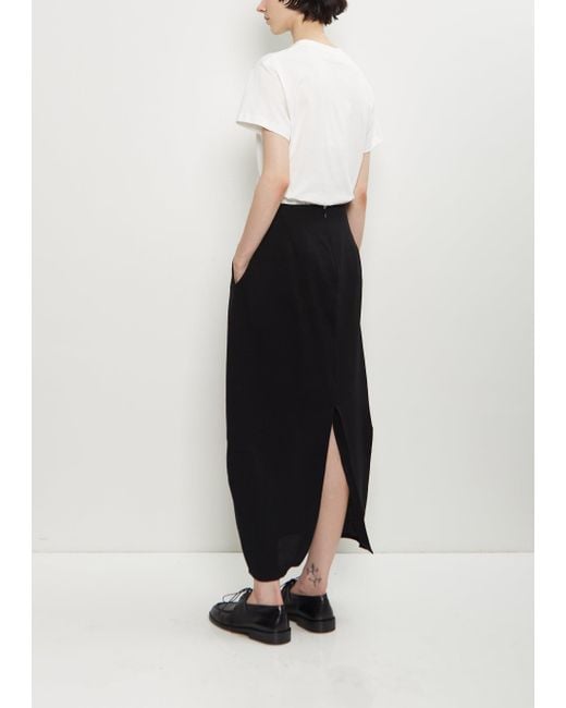 Studio Nicholson White Beni Twill Round Skirt