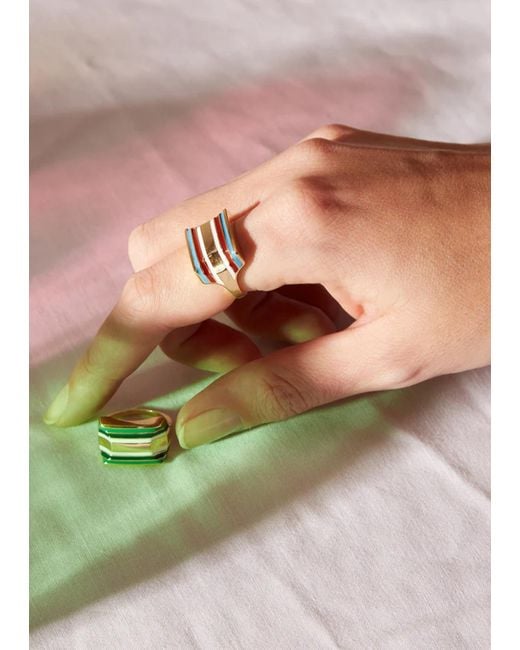 Aliita White Colores Red Ring