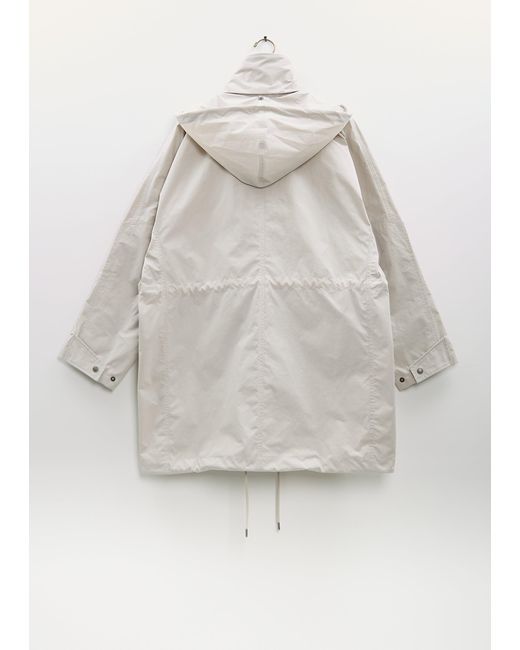 MHL by Margaret Howell White Stand Collar Parka