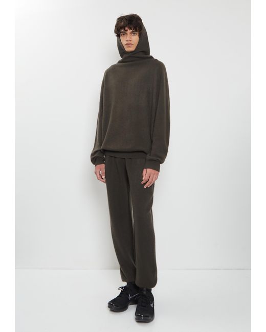 Frenckenberger Black Hooded Cashmere Sweater Mono