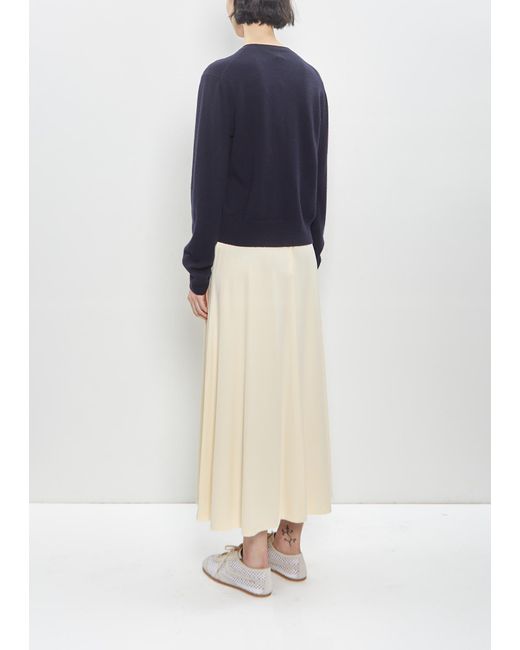 Totême  Blue Cashmere Classic V-neck Knit
