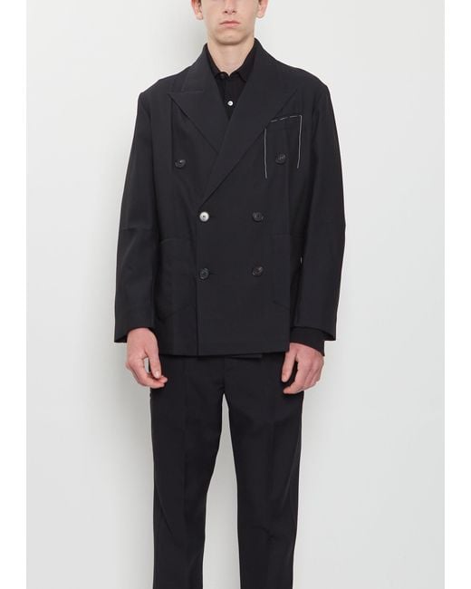 Setchu Black Origami Wool Blend Rubelia Jacket