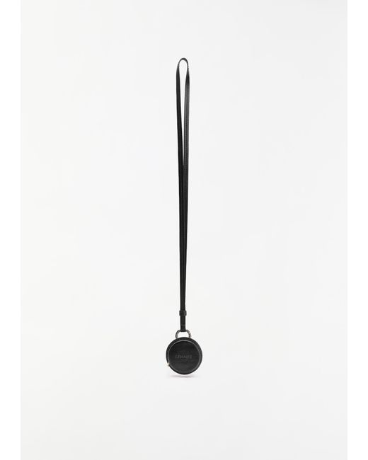 Lemaire White Molded Tape Necklace — Black