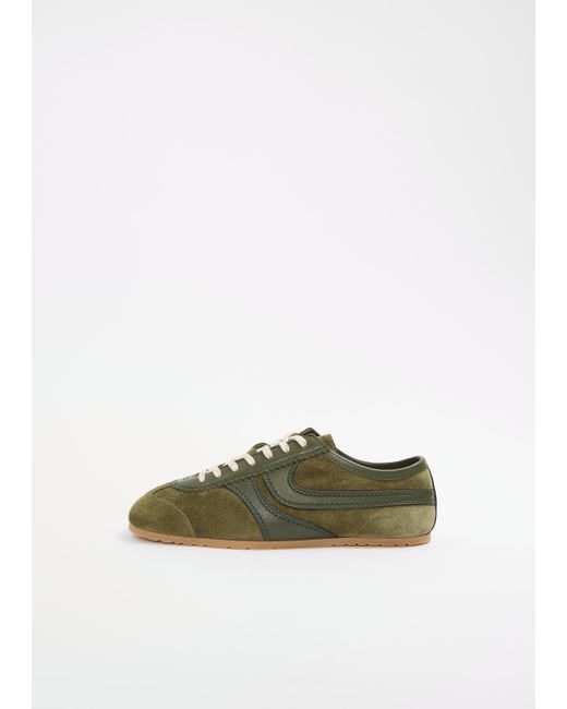 Dries Van Noten Green Suede Trainer