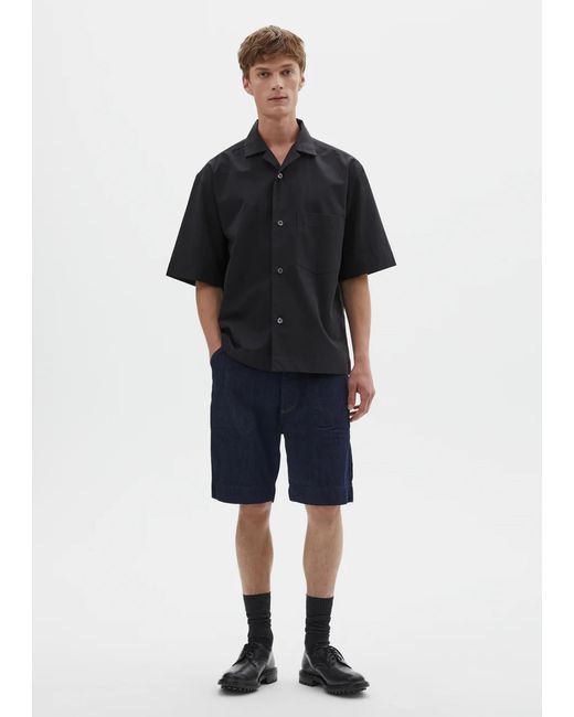 Margaret Howell Black Revere Collar Shirt