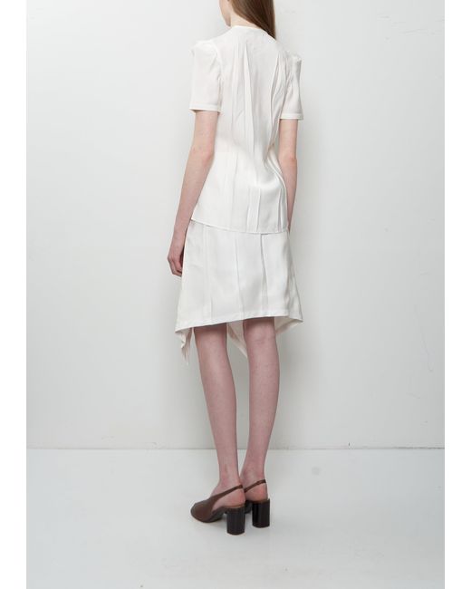 Lemaire White Creased Fitted Shirt