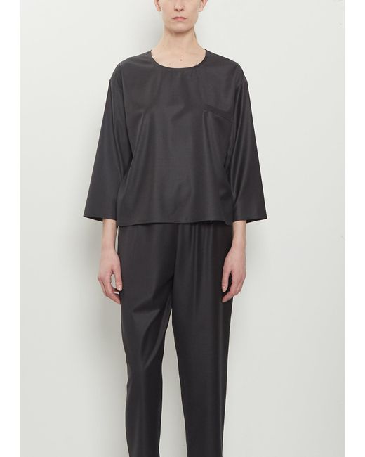 Dusan Black Wool Suit Pocket T-shirt