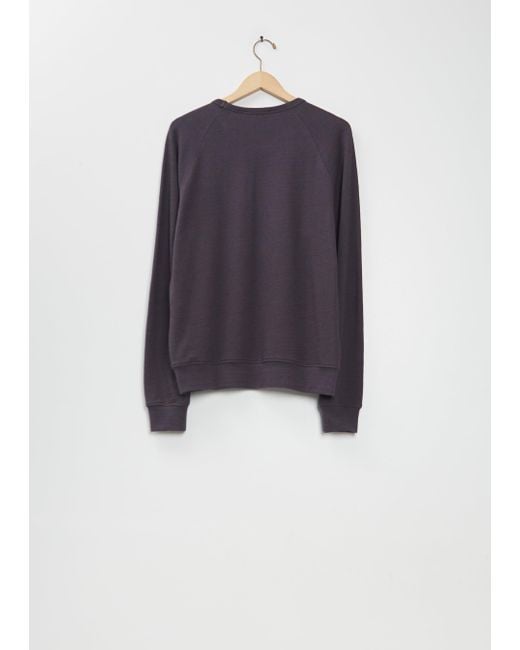 Lemaire Blue Crew Neck Cotton Wool Sweatshirt