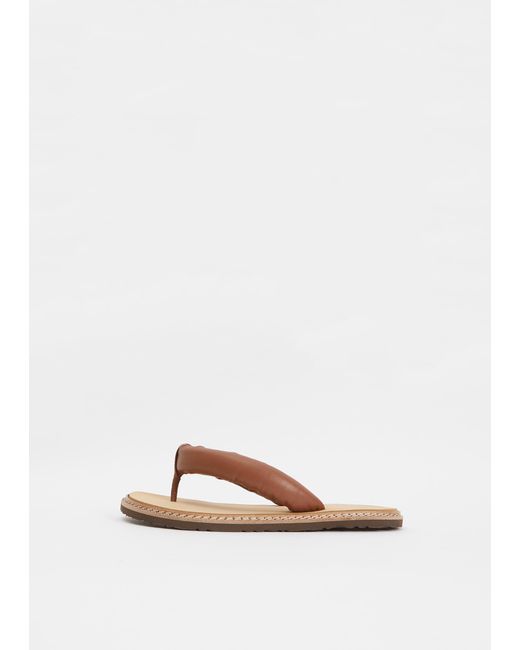Sofie D'Hoore Flip Padded Leather Thong Sandals — Havanna | Lyst