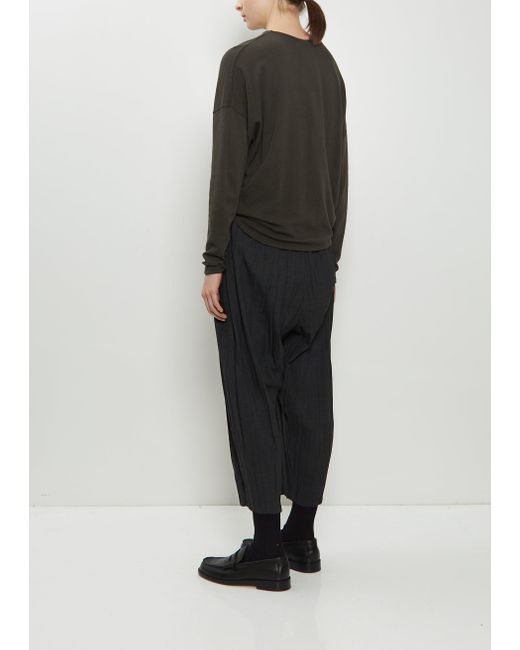 Pas De Calais Black Matte Finish Cotton Wool Pullover