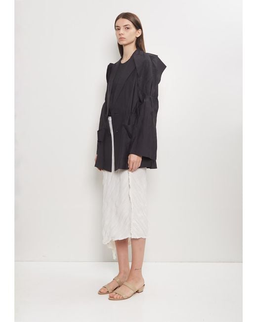 Issey Miyake Blue Technical Cotton Pressed Jacket