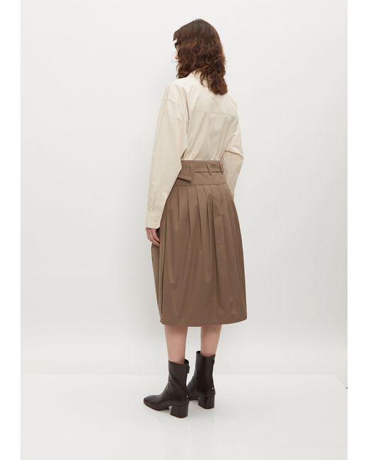 Lemaire Natural Pleated Belted Skirt
