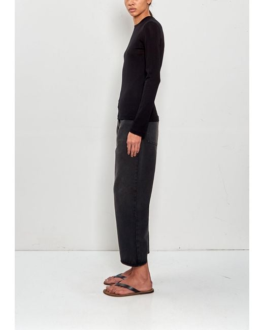 The Row Black Dantea Cotton Top