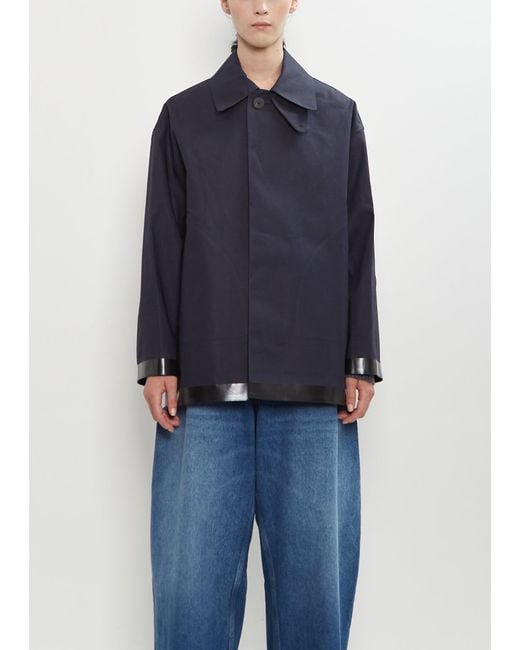 Studio Nicholson Blue X Mackintosh Teviot Short Mac