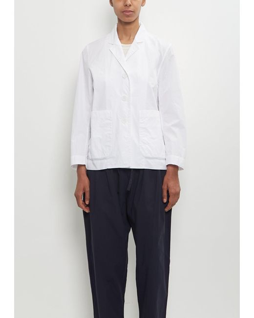 Casey Casey White Cotton Workwear Puddy Jacket
