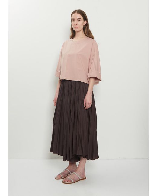 Dusan Pink Cotton Popeline Chunky T-shirt