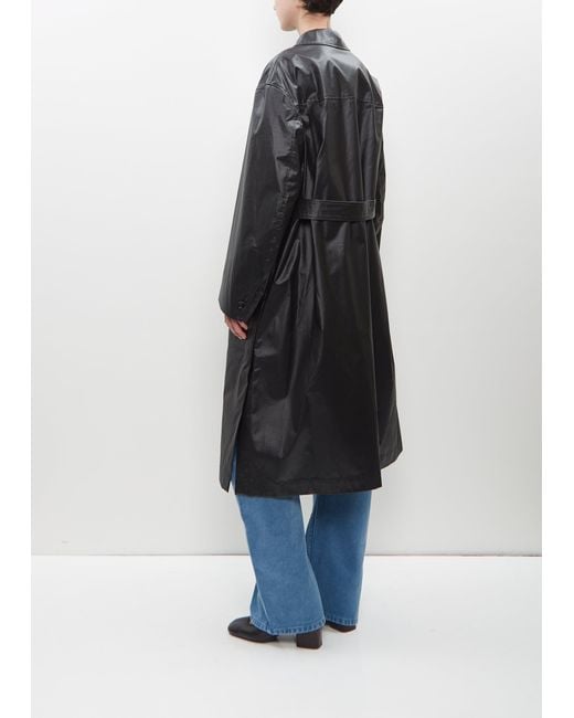 Lemaire Blue Belted Rain Coat With Slits