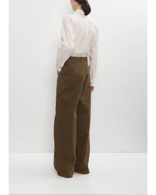 Lemaire Natural Cotton Denim Large Pants