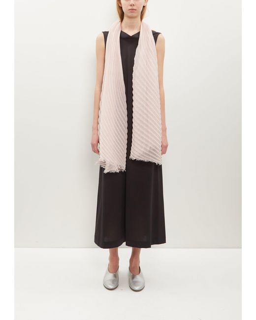Issey Miyake Natural Feather Ramie Pleats Stole