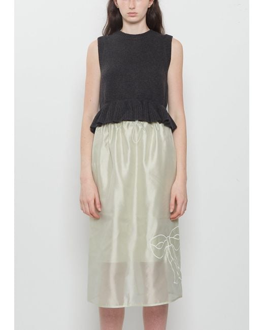 CECILIE BAHNSEN Gray Bill Recycled Cashmere Vest