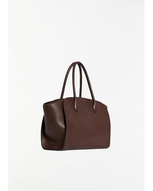 The Row Brown Marlo 12 Saddle Leather Bag