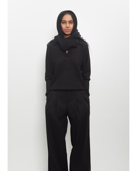 Issey Miyake Black Poly-cotton Stream Stole