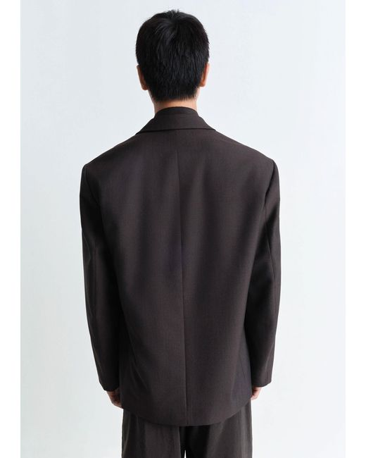 Lemaire Black Soft Double Breasted Jacket