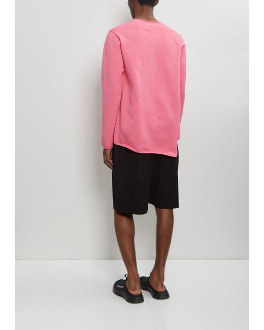 Comme des Garçons Pink Asymmetric Layered Sweater