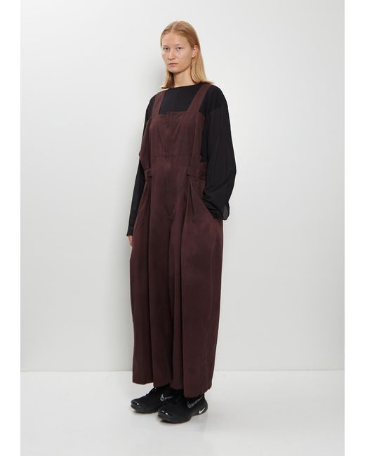 Y's Yohji Yamamoto Red Oversized Cotton Wool Overalls