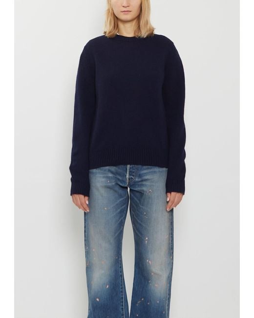 Begg x Co Blue Hepburn Cashmere Crewneck