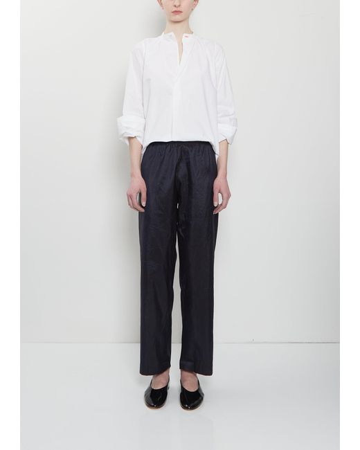 Dosa White Silk Habutai Pajama Pants