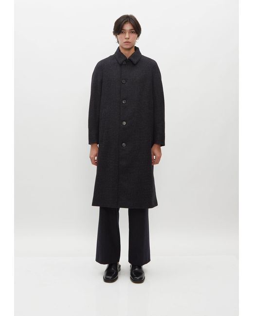 Stephan Schneider Black Collection Wool Grid Coat