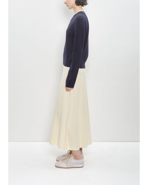 Totême  Blue Cashmere Classic V-neck Knit