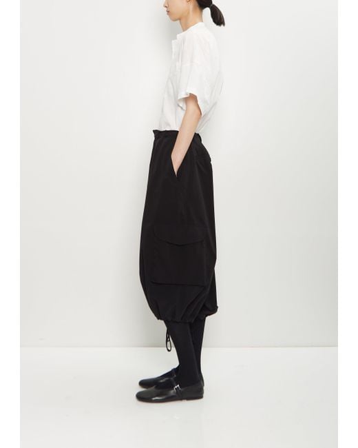 Y's Yohji Yamamoto White Twill Cropped String Pant