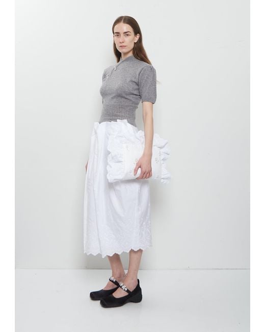 Simone Rocha White Embellished Pillowcase Clutch Bag