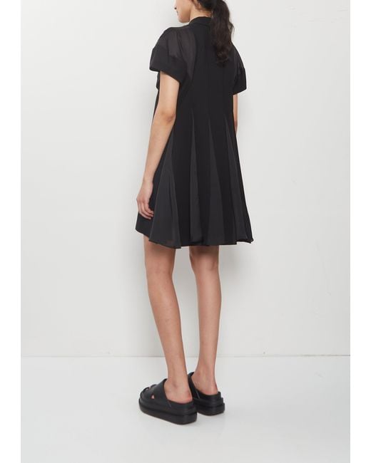 Sacai Black Wool Suiting Dress