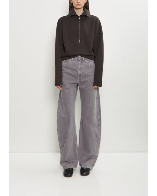 Lemaire Gray High Waisted Curved Denim Pants