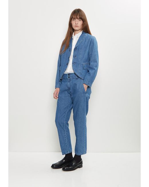 Pas De Calais Blue Natural Denim Tailored Jacket