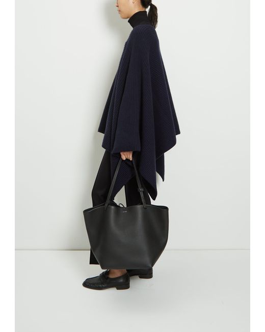 The Row Black Leather Park Tote