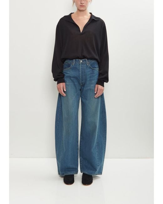 Ssstein Deformation Wide Denim Jeans in Blue | Lyst