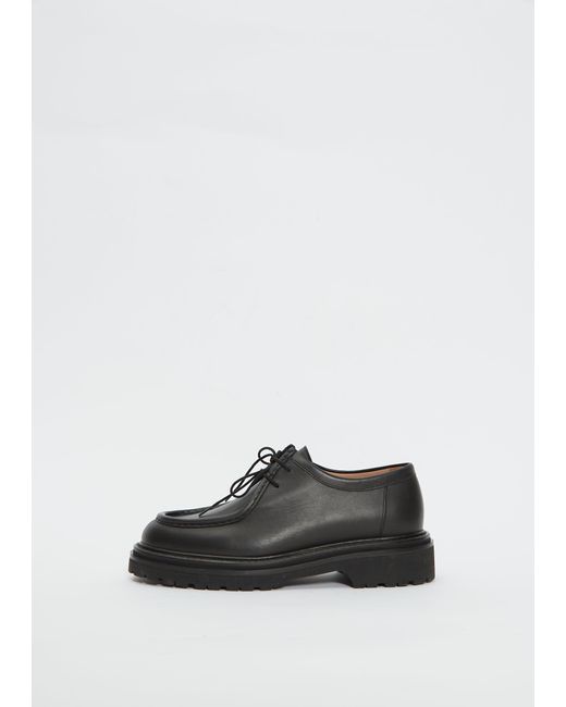 LEGRES Leather Lace-up Derby Shoes in Black | Lyst