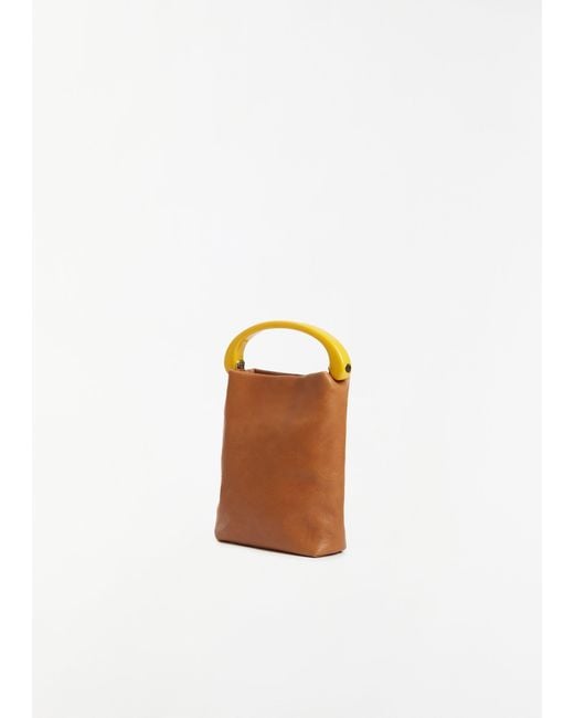 Dries Van Noten White Crisp Leather Bag