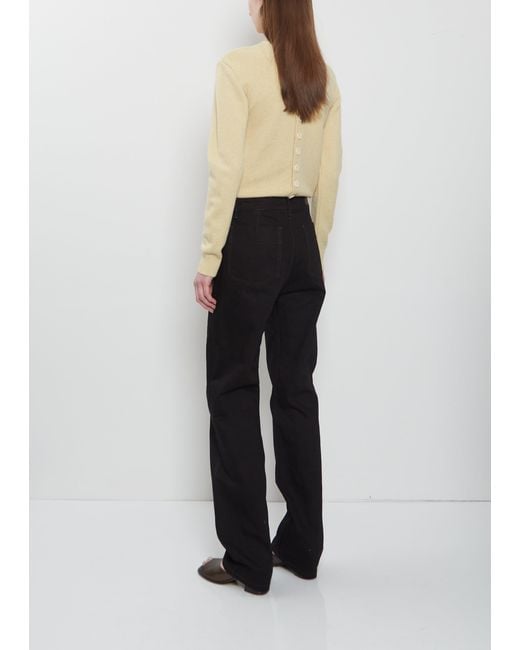 Lemaire Five Pockets Cotton Twisted Pants — Black