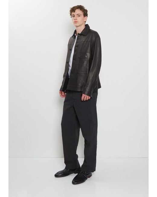 Bergfabel Men Black Peter Leather Jacket