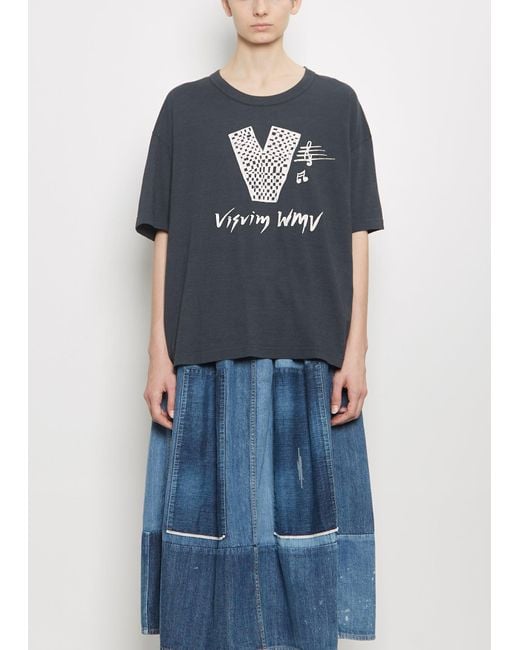 Visvim Blue Jumbo Cotton Blend Damaged Finish Tee
