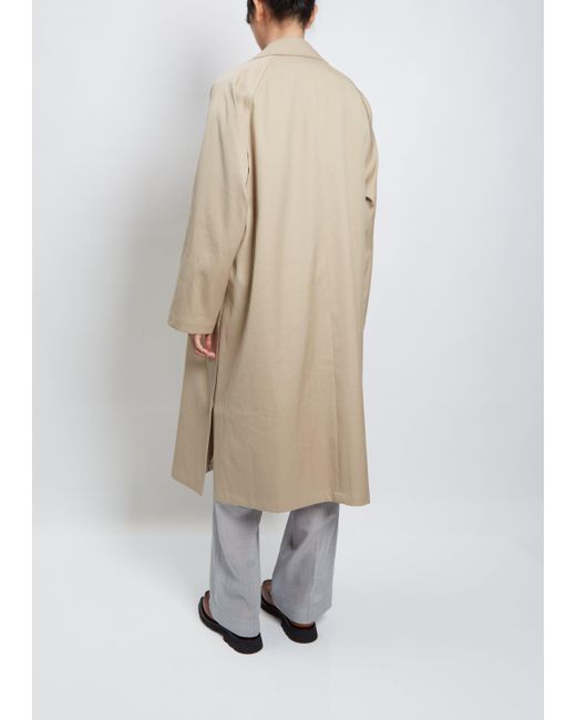 AURALEE Twill Trench Coat in Natural | Lyst