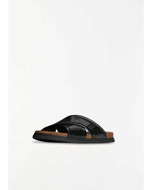 The Row White Cross Leather Sandal