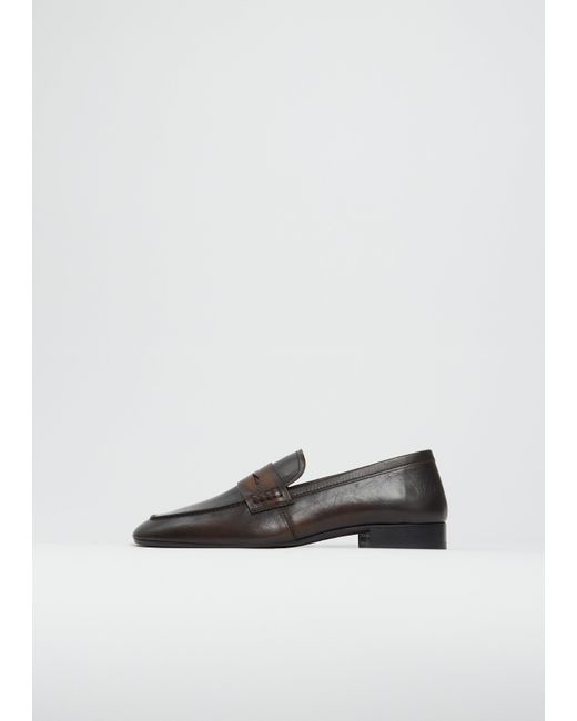 Dries Van Noten White Leather Penny Loafer