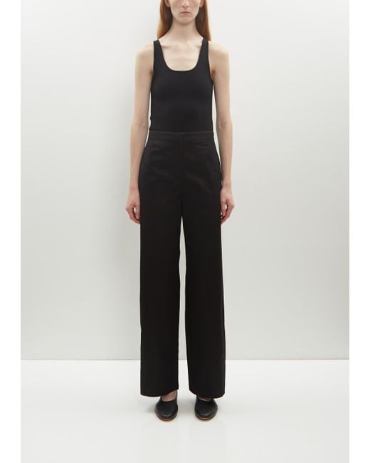 パンツ Toteme Twisted seam organic cotton pants TOTEME Organic Cotton Twisted Seam Trousers in Black | Lyst